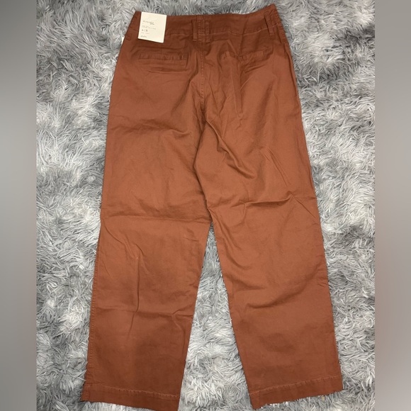NWT A New Day Cotton Blend High-Rise Straight Leg Pants - Brown Size 4 - Picture 6 of 8